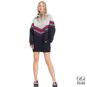 TOMMY HILFIGER GIGI HADID STRIPE SWEATER DRESS